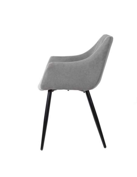 sillon comedor tapizado gris claro somcasa fiona