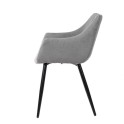 sillon comedor tapizado gris claro somcasa fiona