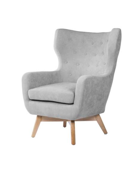 BUTACA RESPALDO ALTO TAPIZADA CAPITONE DISEÑO INDUSTRIAL Y CONTEMPORANEO