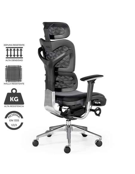Rueda 65 mm silla oficina, blanda, color negro. Pack de 5 un.