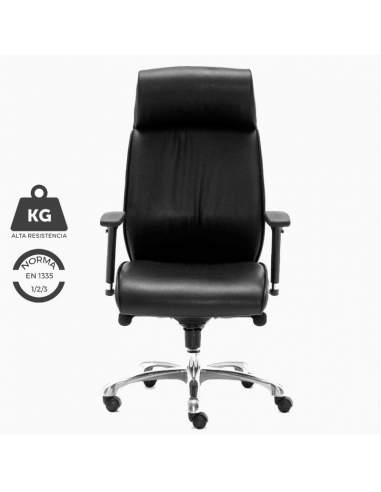 Silla dirección en ecopiel negra. Modelo Moscú. Con brazos 4D. Silla dirección en ecopiel negra. Modelo Moscú. Con brazos 4D.