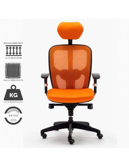 Silla de trabajo naranja modelo Boston