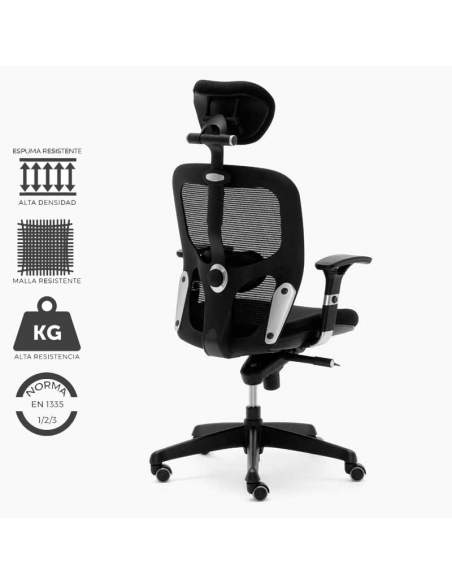 Silla de trabajo negra modelo Boston