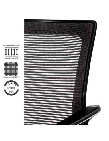 Silla confidente Dallas con respaldo de malla ultraresistente.