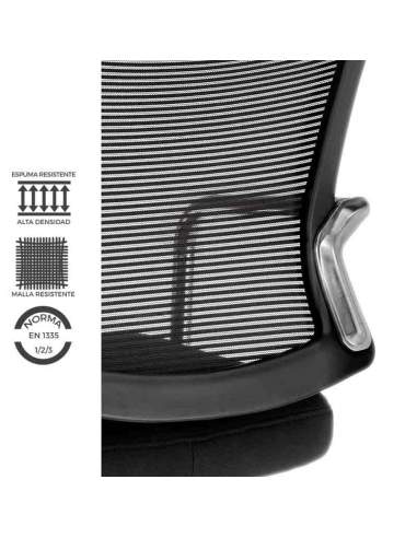 Silla confidente modelo Dallas fija con base patín y brazos estructurales.