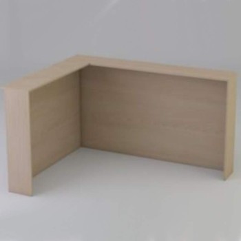Mostrador en L sin mesa. Modelo Enter.