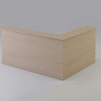 Mostrador de recepción en L con mesa de mostrador incluida. Mesa independiente.