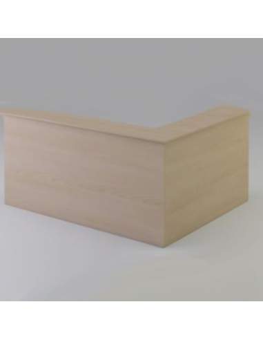 Mostrador de recepción en L con mesa de mostrador incluida. Mesa independiente. Mostrador de recepción en L con mesa de mostrador incluida. Mesa independiente.