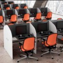 Mesa de call center doble para telemarketing