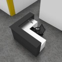 Mostrador en l con mesa modelo Enter