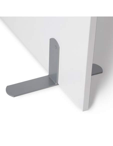 pata metálica gris aluminio para biombo separador