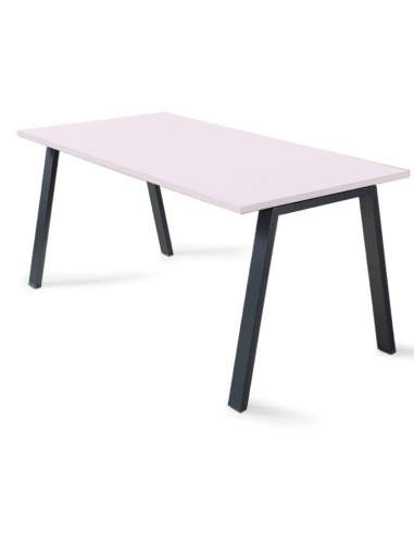 mesa de oficina personalizada color rosa y negro
