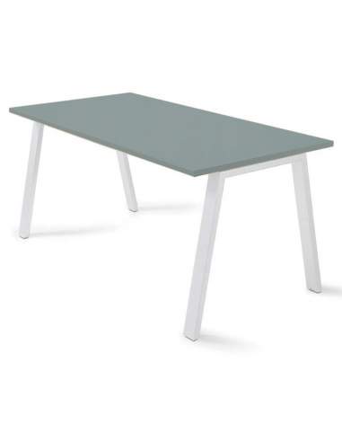 mesa de trabajo de colores personalizada en verde y blanco
