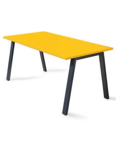 mesa despacho color mostaza y negro