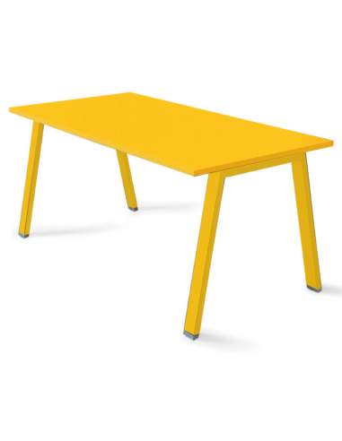 mesa despacho toda en color mostaza