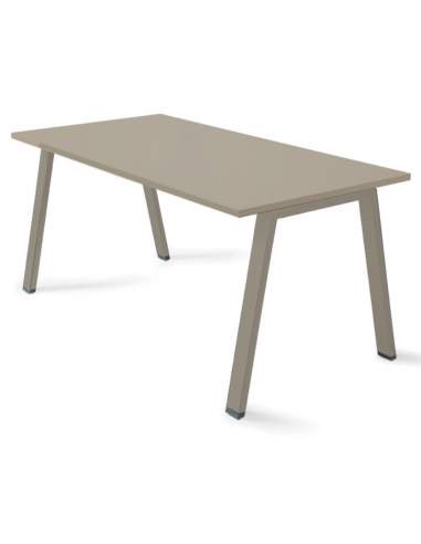 mesa despacho personalizada toda en color gris arcilla