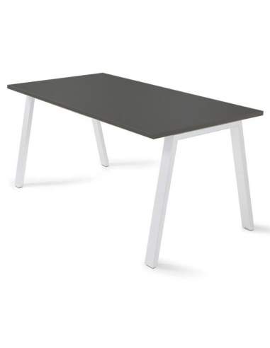 mesa de direccion color personalizado gris grafito y blanco