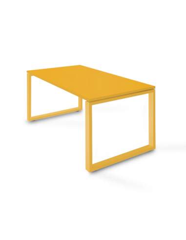 mesa de trabajo color mostaza