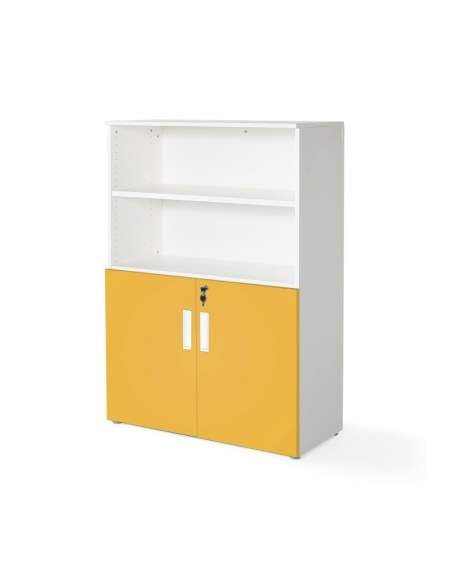 armario oficina color personalizado de JGorbe en blanco y mostaza armario oficina color personalizado de JGorbe en blanco y mostaza
