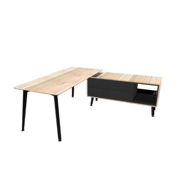 Mesa direccion Organova con mueble auxiliar de Iman