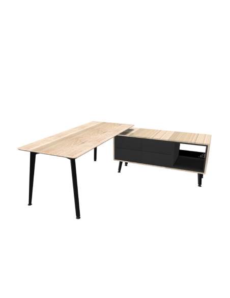 Mesa direccion Organova con mueble auxiliar de Iman