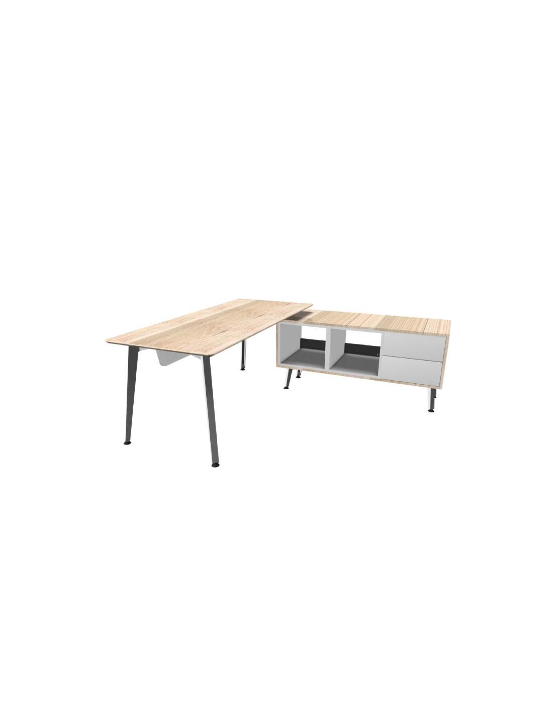 Mesa de despacho Hebe de Emobok con mueble - La Oficina Online