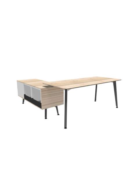 Mesa direccion Organova con mueble auxiliar de Iman