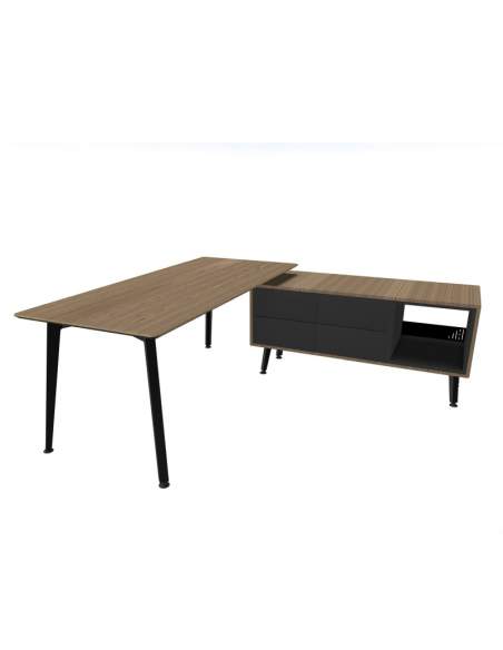 Mesa direccion Organova con mueble auxiliar de Iman