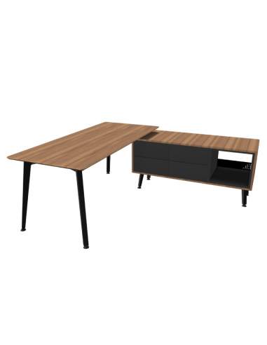 Mesa direccion Organova con mueble auxiliar de Iman