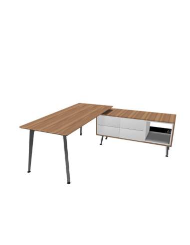 Mesa direccion Organova con mueble auxiliar de Iman