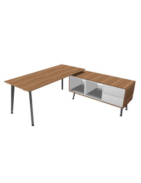 Mesa direccion Organova con mueble auxiliar de Iman