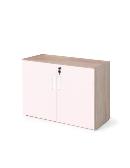 armario oficina bajo con puertas olmo y rosa armario oficina bajo con puertas olmo y rosa