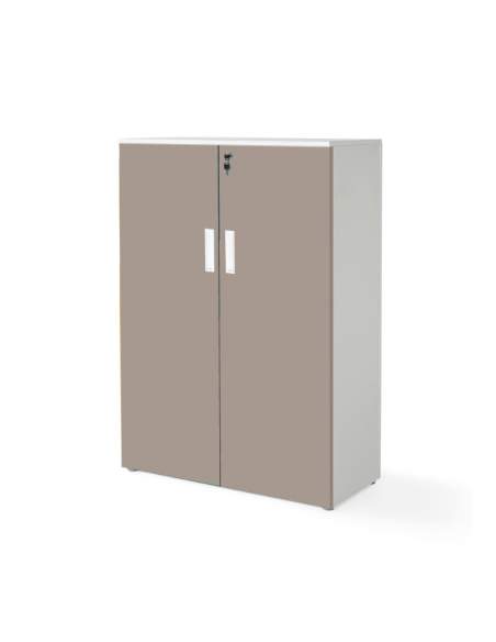 armario oficina mediano con puertas con cuerpo en blanco y puertas arcilla armario oficina mediano con puertas con cuerpo en blanco y puertas arcilla