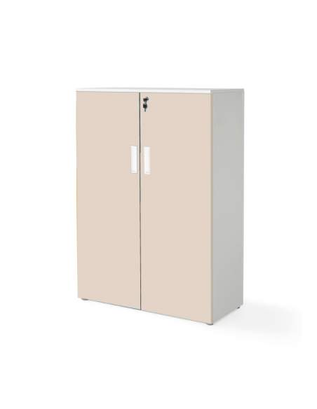armario oficina mediano con puertas con cuerpo en blanco y puertas beige armario oficina mediano con puertas con cuerpo en blanco y puertas beige