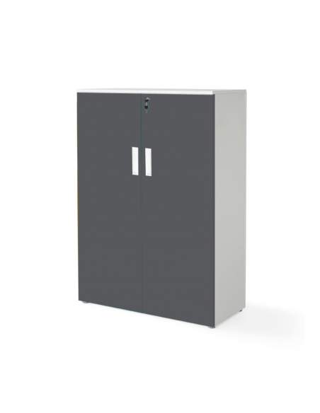 armario oficina mediano con puertas con cuerpo en blanco y puertas grafito armario oficina mediano con puertas con cuerpo en blanco y puertas grafito