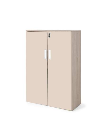 armario oficina madera con puertas con cuerpo en olmo y puertas beige armario oficina madera con puertas con cuerpo en olmo y puertas beige