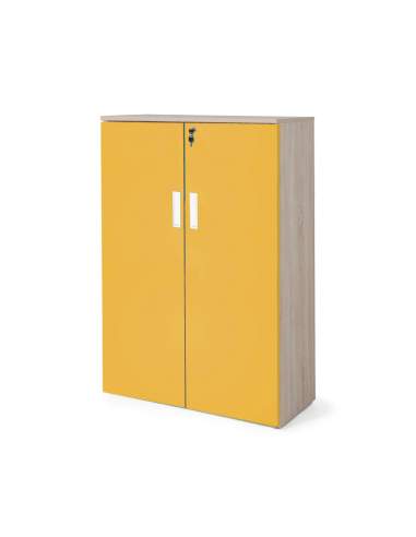 armario oficina madera con puertas con cuerpo en olmo y puertas mostaza armario oficina madera con puertas con cuerpo en olmo y puertas mostaza