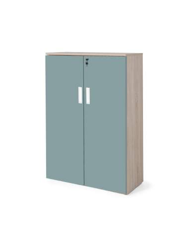 armario oficina madera con puertas con cuerpo en olmo y puertas verdes armario oficina madera con puertas con cuerpo en olmo y puertas verdes
