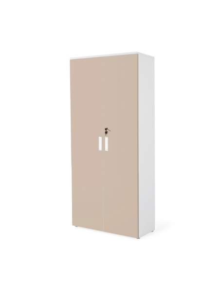 ARMARIO OFICINA DE MADERA ALTO CUERPO BLANCO PUERTAS ARCILLA ARMARIO OFICINA DE MADERA ALTO CUERPO BLANCO PUERTAS ARCILLA