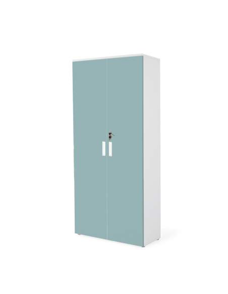 ARMARIO OFICINA DE MADERA ALTO CUERPO BLANCO PUERTAS VERDES ARMARIO OFICINA DE MADERA ALTO CUERPO BLANCO PUERTAS VERDES
