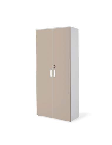 ARMARIO OFICINA ALTO DE MADERA CUERPO GRIS PUERTAS ARCILLA ARMARIO OFICINA ALTO DE MADERA CUERPO GRIS PUERTAS ARCILLA