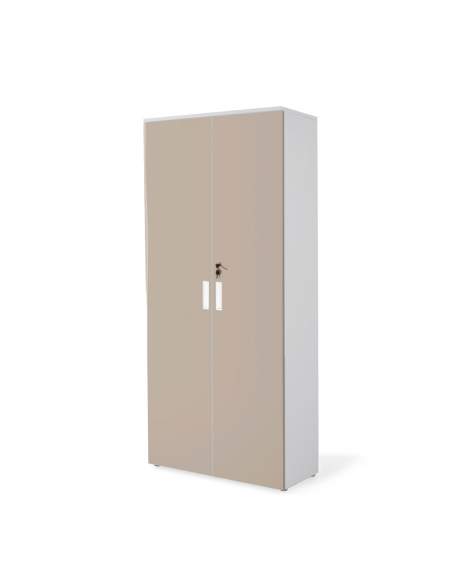 ARMARIO OFICINA ALTO DE MADERA CUERPO GRIS PUERTAS ARCILLA ARMARIO OFICINA ALTO DE MADERA CUERPO GRIS PUERTAS ARCILLA