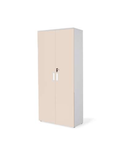 ARMARIO OFICINA ALTO DE MADERA CUERPO GRIS PUERTAS BEIGE ARMARIO OFICINA ALTO DE MADERA CUERPO GRIS PUERTAS BEIGE