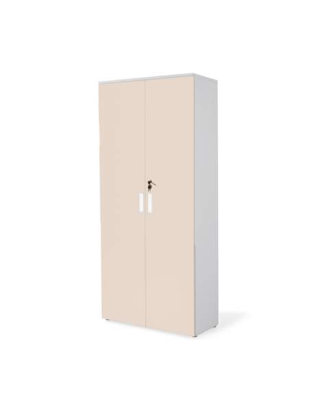 ARMARIO OFICINA ALTO DE MADERA CUERPO GRIS PUERTAS BEIGE ARMARIO OFICINA ALTO DE MADERA CUERPO GRIS PUERTAS BEIGE