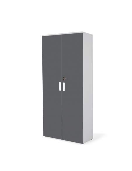 ARMARIO OFICINA ALTO DE MADERA CUERPO GRIS PUERTAS GRAFITO ARMARIO OFICINA ALTO DE MADERA CUERPO GRIS PUERTAS GRAFITO