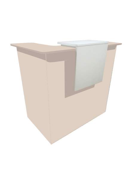 mostrador recepcion de colores personalizado en beige