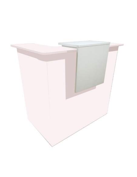 Mostrador recepcion de colores personalizado en rosa