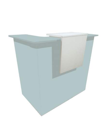 mostrador recepcion de colores personalizado en verde