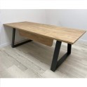 Mesa despacho Piramid con faldón en color roble nuez y estructura antracita