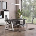 Mesa oficina elegante de diseño piramid con mueble auxiliar